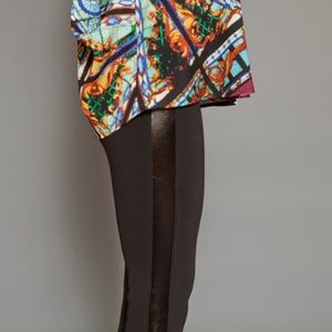 Front Leather Tux Legging
